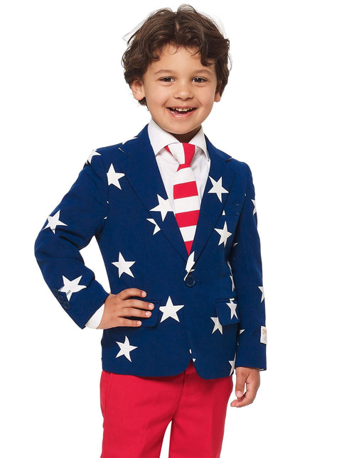 USA Stars Stripes Suit Boy OppoSuits