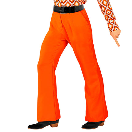 Pantalon Disco 70S Orange Hommes