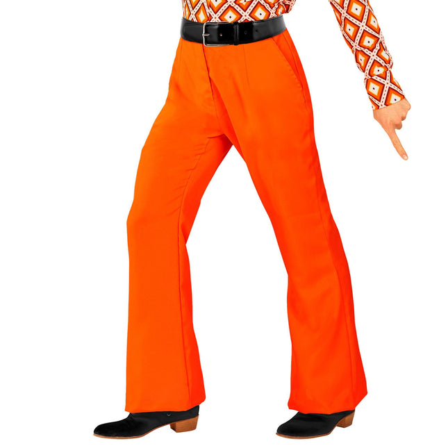 Pantalon Disco 70S Orange Hommes