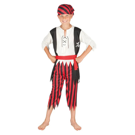 Combinaison de pirate enfant rouge