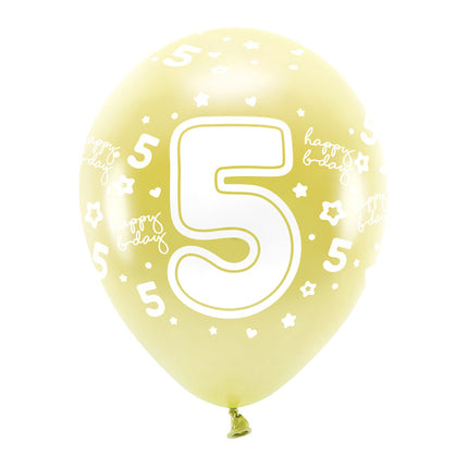 Ballons 5 ans or 33cm 6pcs