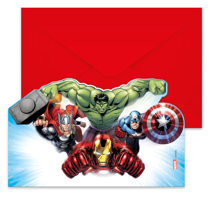 Avengers Infinity Stones Invitations 6pcs