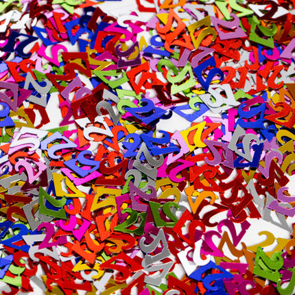 Confetti de table 21 ans coloré