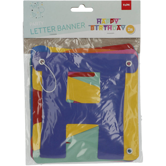 Lettre écharpe Happy Birthday 1.6m