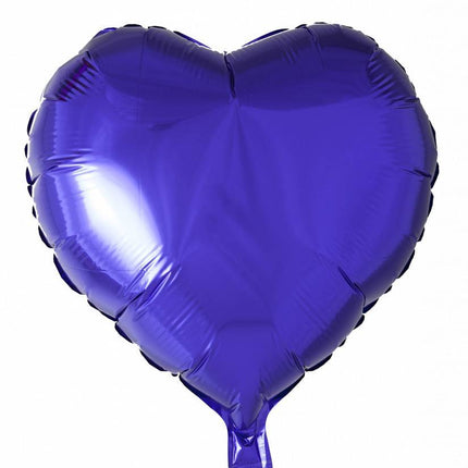 Ballon à l'hélium Coeur violet 46cm vide