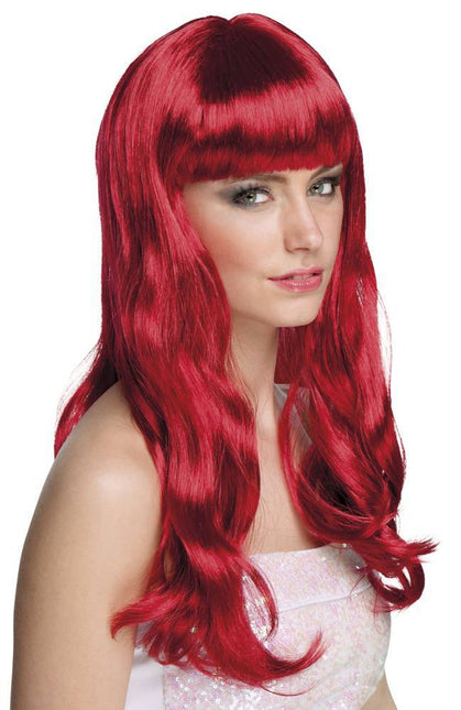 Perruque cheveux longs Ruby Red