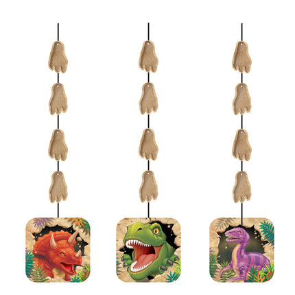 Décoration suspendue Dino 18cm 3pcs