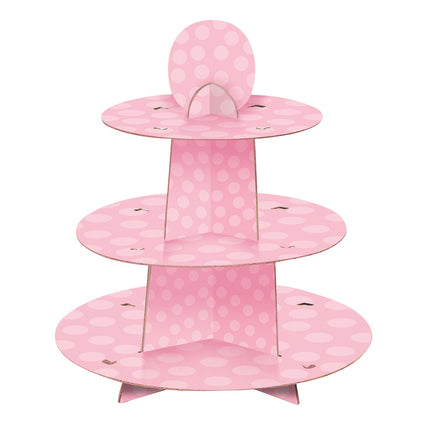 Cupcake Etagere Dots Pink 34cm