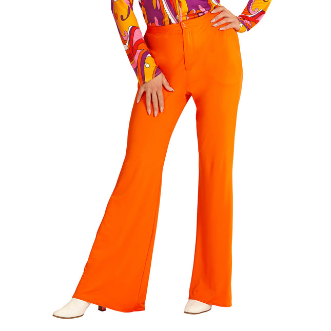 Pantalon Disco 70S Orange Dames