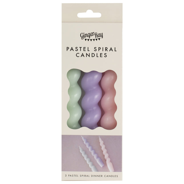 Bougies colorées Pastel 3pcs