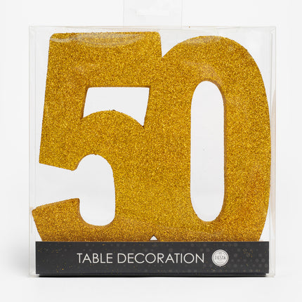 Décoration de table en or Figure 50 paillettes 20.5cm