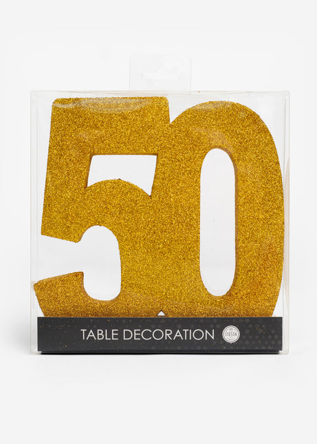 Décoration de table en or Figure 50 paillettes 20.5cm