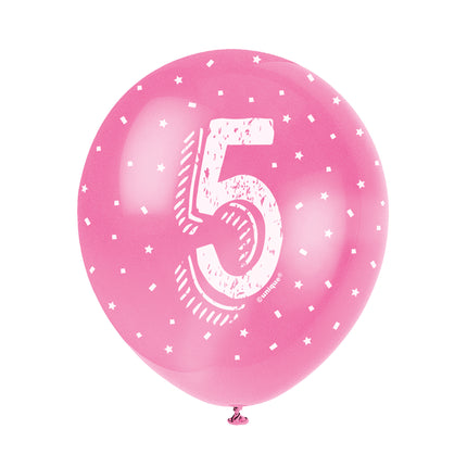 Ballons 5 ans Confetti 30cm 5pcs