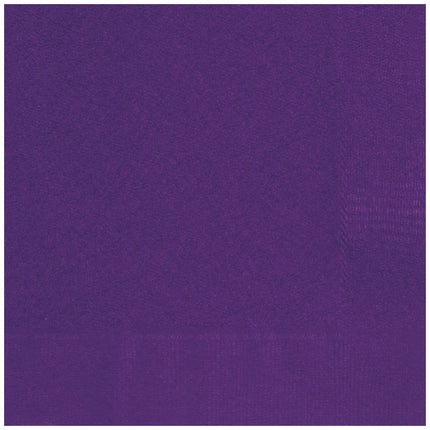 Serviettes de table violettes 2 couches 33cm 20pcs