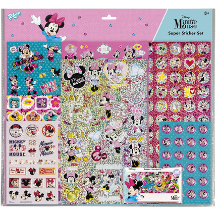 Jeu d'autocollants Minnie Mouse 12 pièces