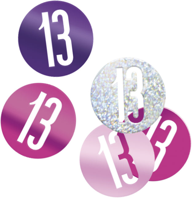 Confetti de table 13 ans rose 14gr