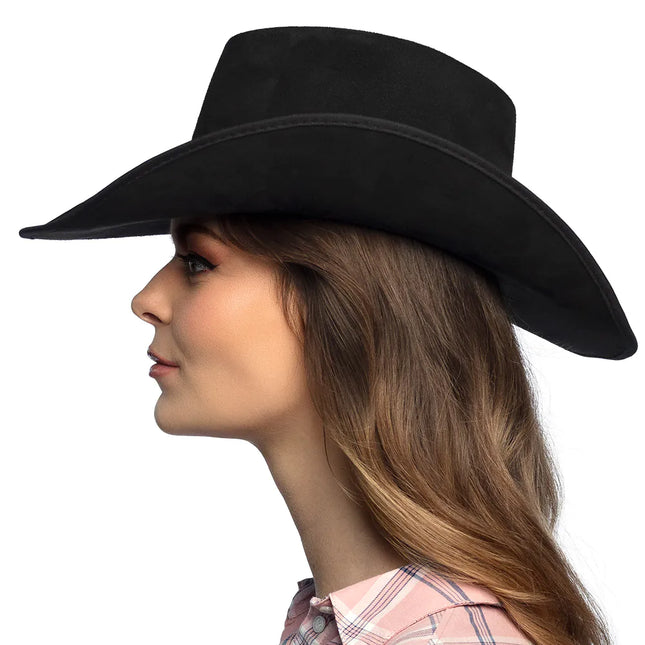 Chapeau de cow-boy noir Luxe