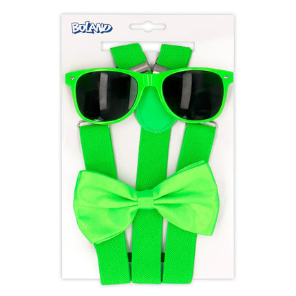 Ensemble d'accessoires vert fluo 3 pièces