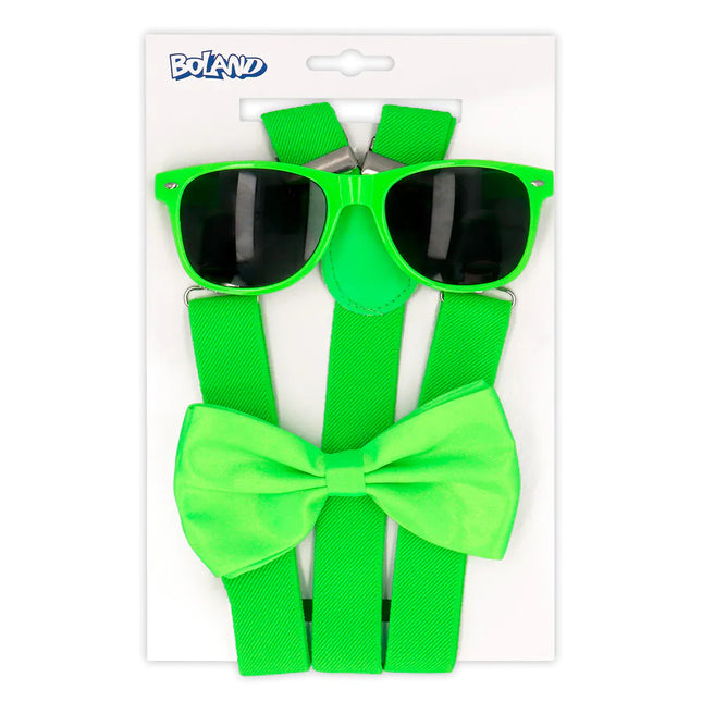 Ensemble d'accessoires vert fluo 3 pièces