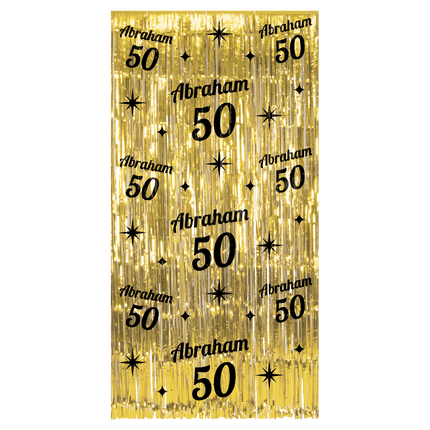 Abraham Door Curtain Gold Black