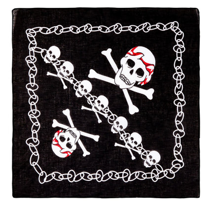 Bandana pirate noir et blanc