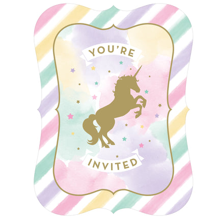 Invitations Licorne 12cm 8pcs