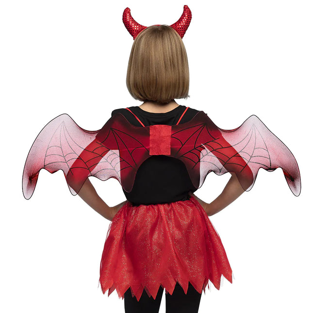 Ensemble d'accessoires d'Halloween Fille Diable 3 pièces