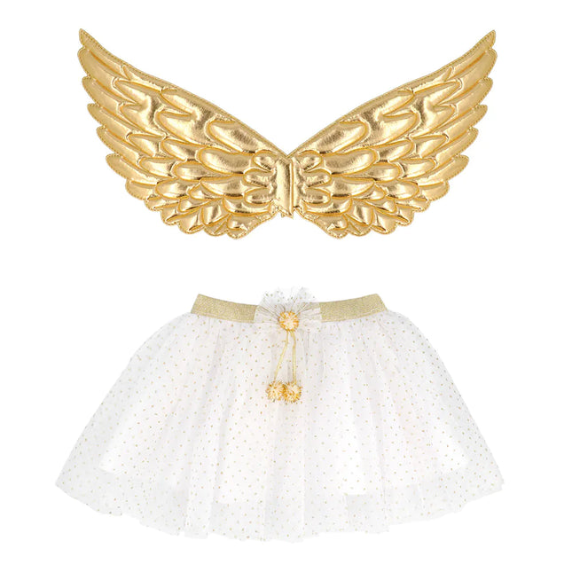 Set d'accessoires d'ange or blanc fille