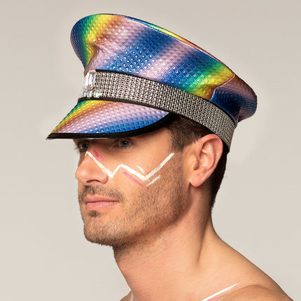 Casquette à paillettes Multicolore