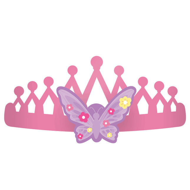 Couronnes de princesse en papier 8pcs