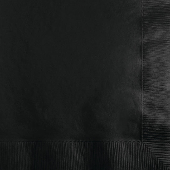 Serviettes de table noires à 2 couches 33cm 20pcs