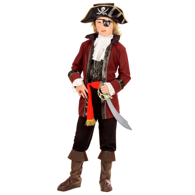 Costume de pirate Bordeaux Rouge Garçon