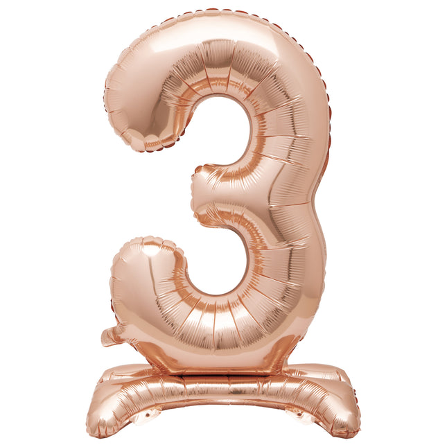 Ballon de baudruche Figure 3 Rose Gold Standard 76cm