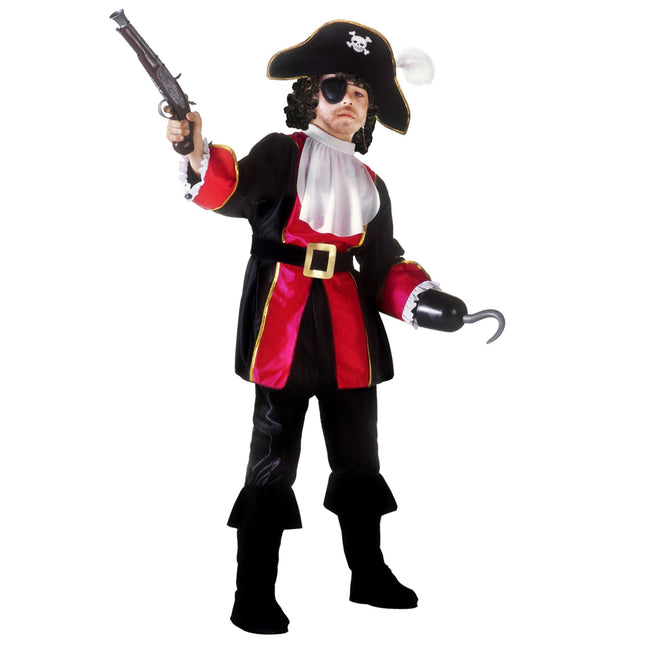 Costume de pirate Noir Rouge Garçon