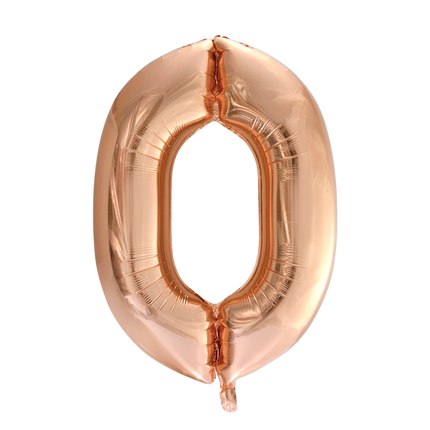 Ballon de baudruche Figure 0 Rose Gold XL 86cm vide