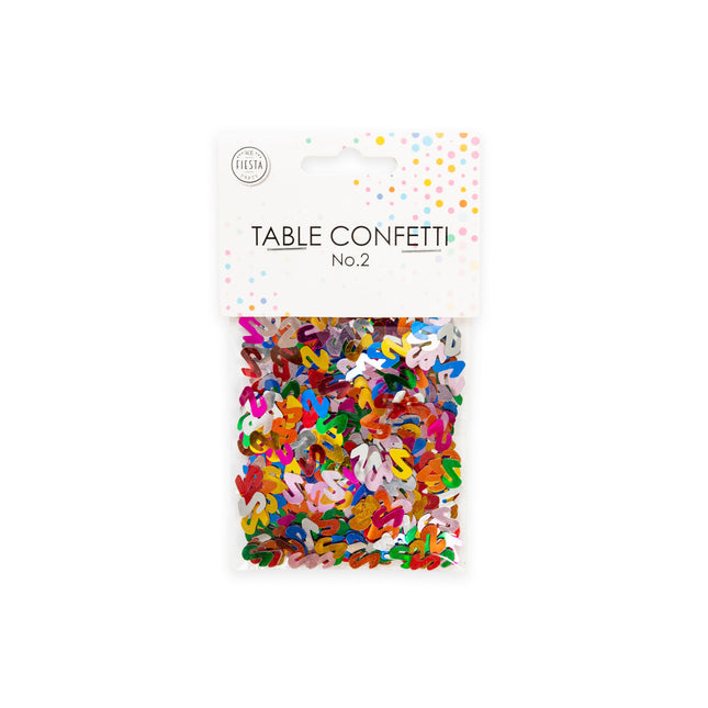 Confettis de table 2 ans colorés