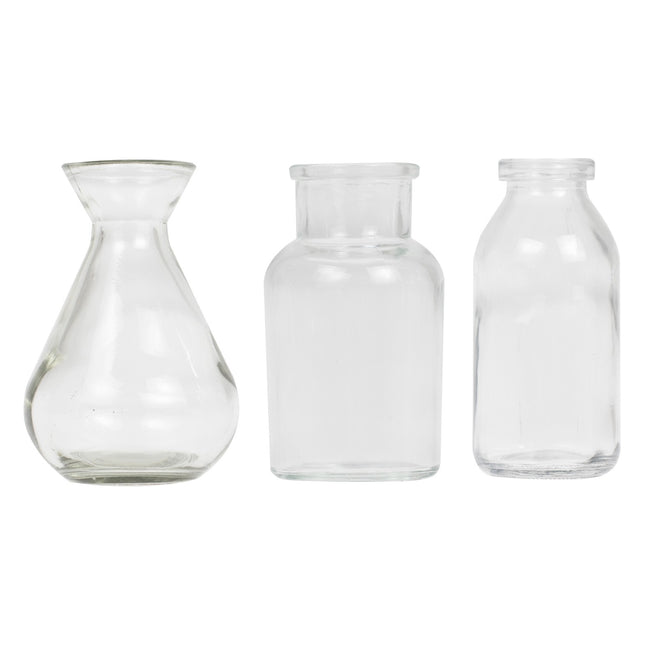 Décoration de table Vases en verre 10cm 3pcs