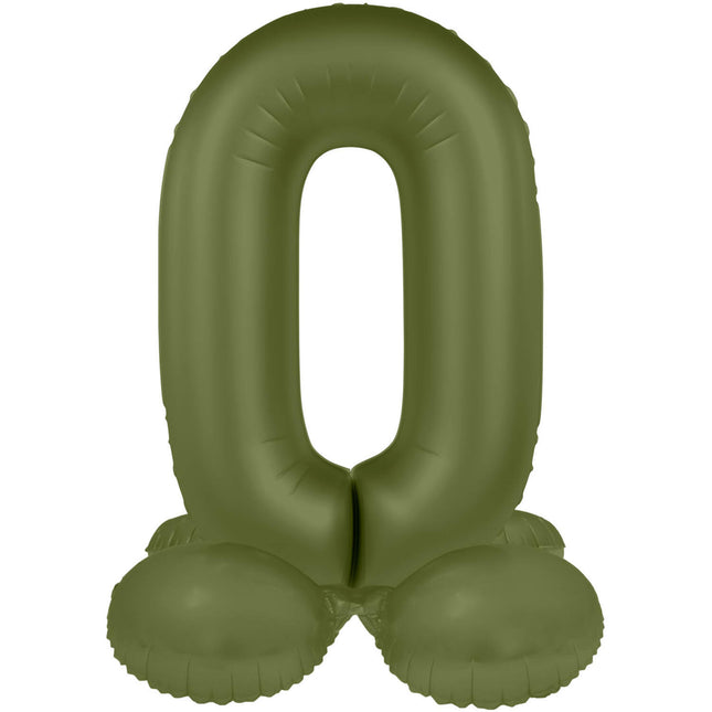 0 Year Figure Balloon Green Matt 72cm