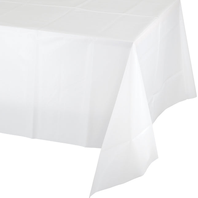 Nappe blanche en plastique 2.74m