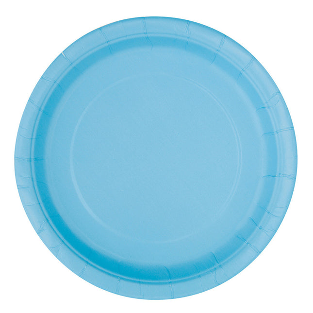 Assiettes bleu clair 18cm 20pcs