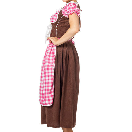 Robe Dirndl rose Oktoberfest Ladies Long