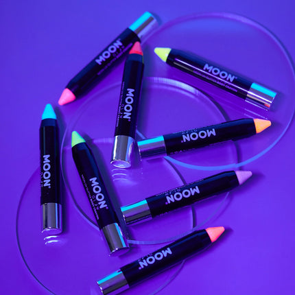 Moon Glow Neon UV Glitter Body Crayons Hot Pink 3.2g