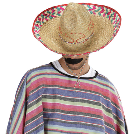 Sombrero coloré mexicain 52cm