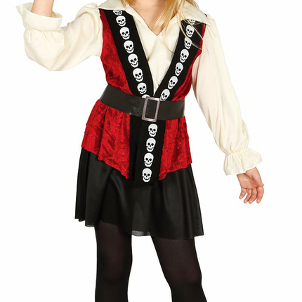 Robe pirate à tête de mort enfant