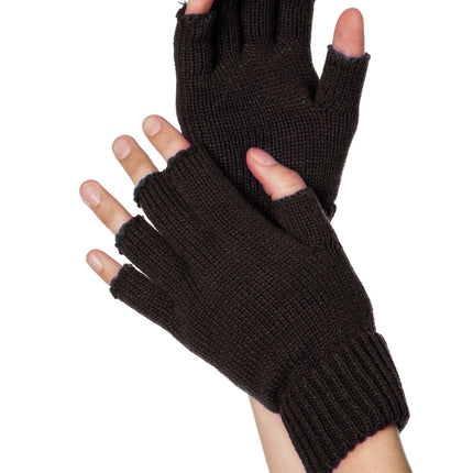 Gants noirs sans doigts