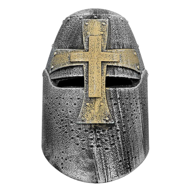 Casque de chevalier Or Argent