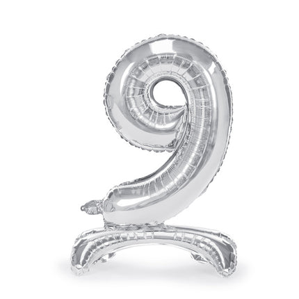 Ballon de baudruche Figure 9 Argent Standard Vide 70cm