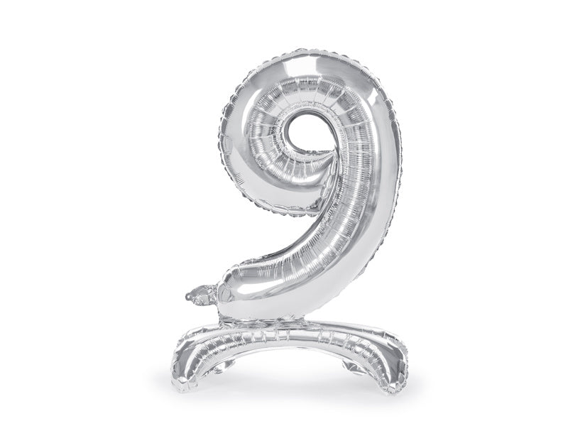 Ballon de baudruche Figure 9 Argent Standard Vide 70cm