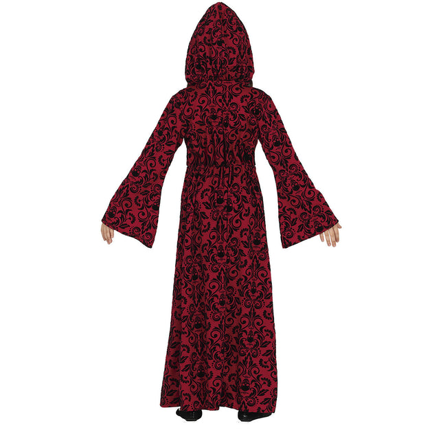 Costume d'Halloween sorcière fille rouge