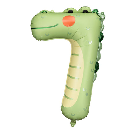 Ballon à l'hélium 7 ans Crocodile vide 73cm